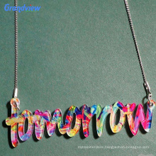 Customized Color glitter/ Fancy acrylic sheet for making necklace